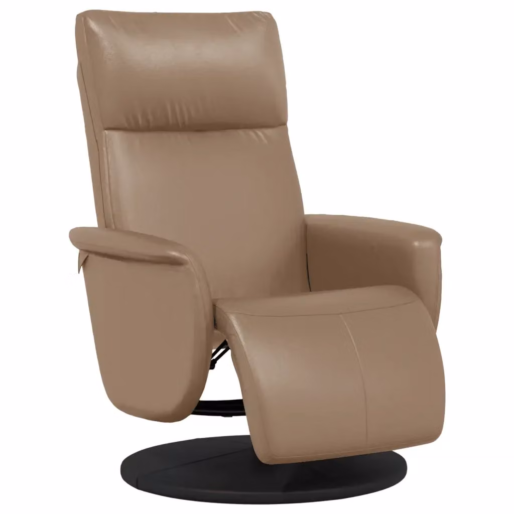 Poltrona Reclinabile Relax vidaXL in Similpelle Marrone con Poggiapiedi e Sedia Girevole 360 Gradi – 2