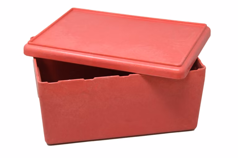 Wissner RE-Wood® Box grande con coperchio rosso