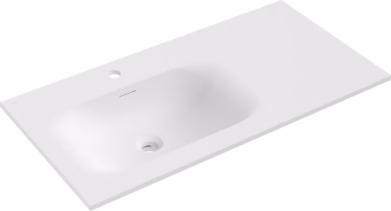 Mexen Vela lavabo incassato a sinistra 91 x 46,5 cm, bianco opaco - 25239001L