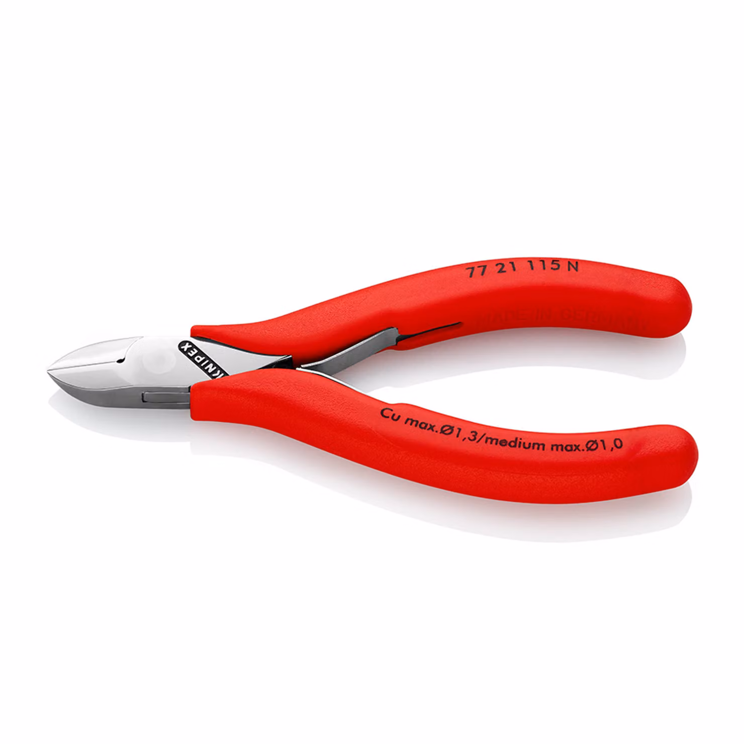 KNIPEX 77 21 115 N Frese diagonali per elettronica con snodo, rivestite in plastica 115 mm