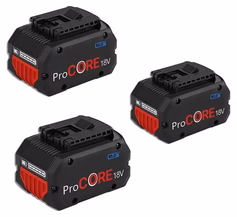 Batterie di ricambio, capacità 10000mAh, compatibili con utensili elettrici da 18V, 10.0Ah - confezione da 3 pezzi