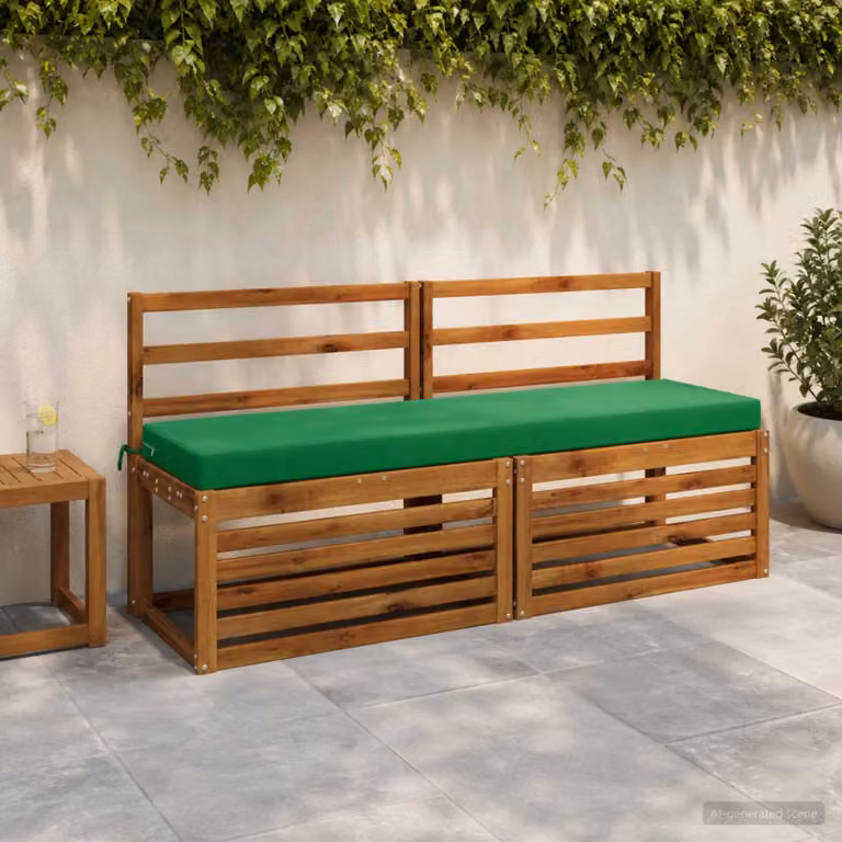 Cuscino per panchina vidaXL SOEST verde in poliestere con rivestimento rimovibile e resistenza ai raggi UV