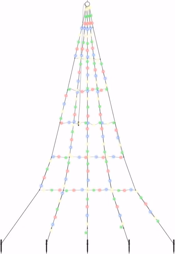Albero di Natale LED con picchetti per il terreno 306 cm