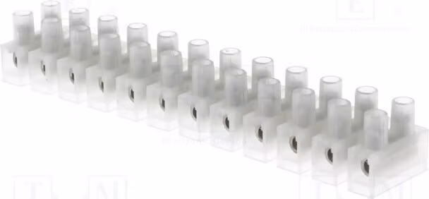 1 x Barra di connessione da 400V, con morsetti: 24, tipo BM M93CS. Corsa: 12 mm. Morsetti a vite da 4 mm²