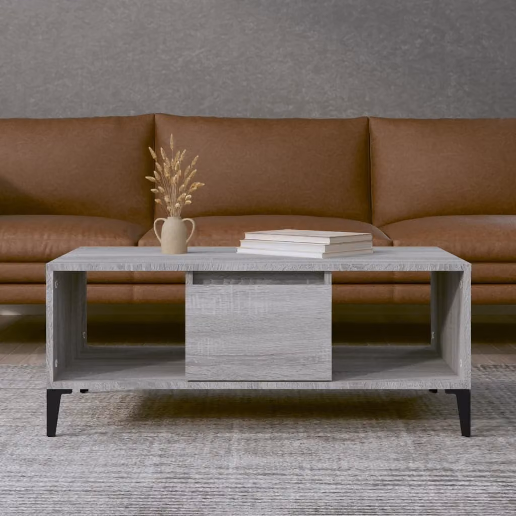 Maison Exclusive - Tavolino grigio Sonoma 90x50x36,5 cm Materiale ligneo