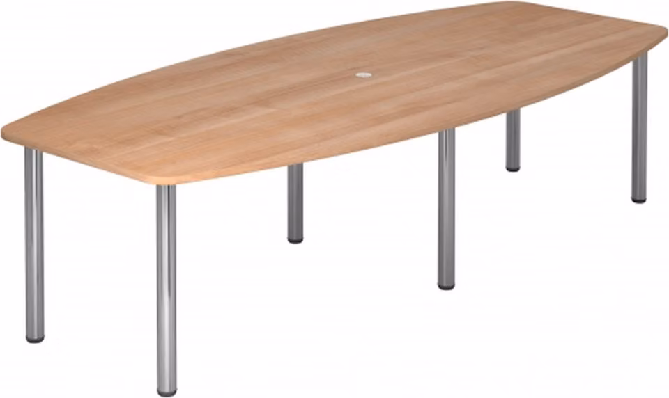 HAMMERBACHER VKT28C/N Konferenztisch Chromf.Nussbaum
