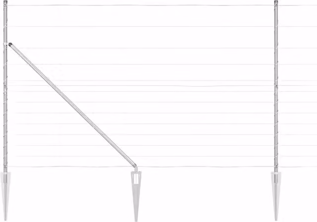 Pannello per recinzione rettangolare in acciaio zincato color argento DESIGN IN, L: 150 cm, H: 150 cm, P: 53 cm – 1