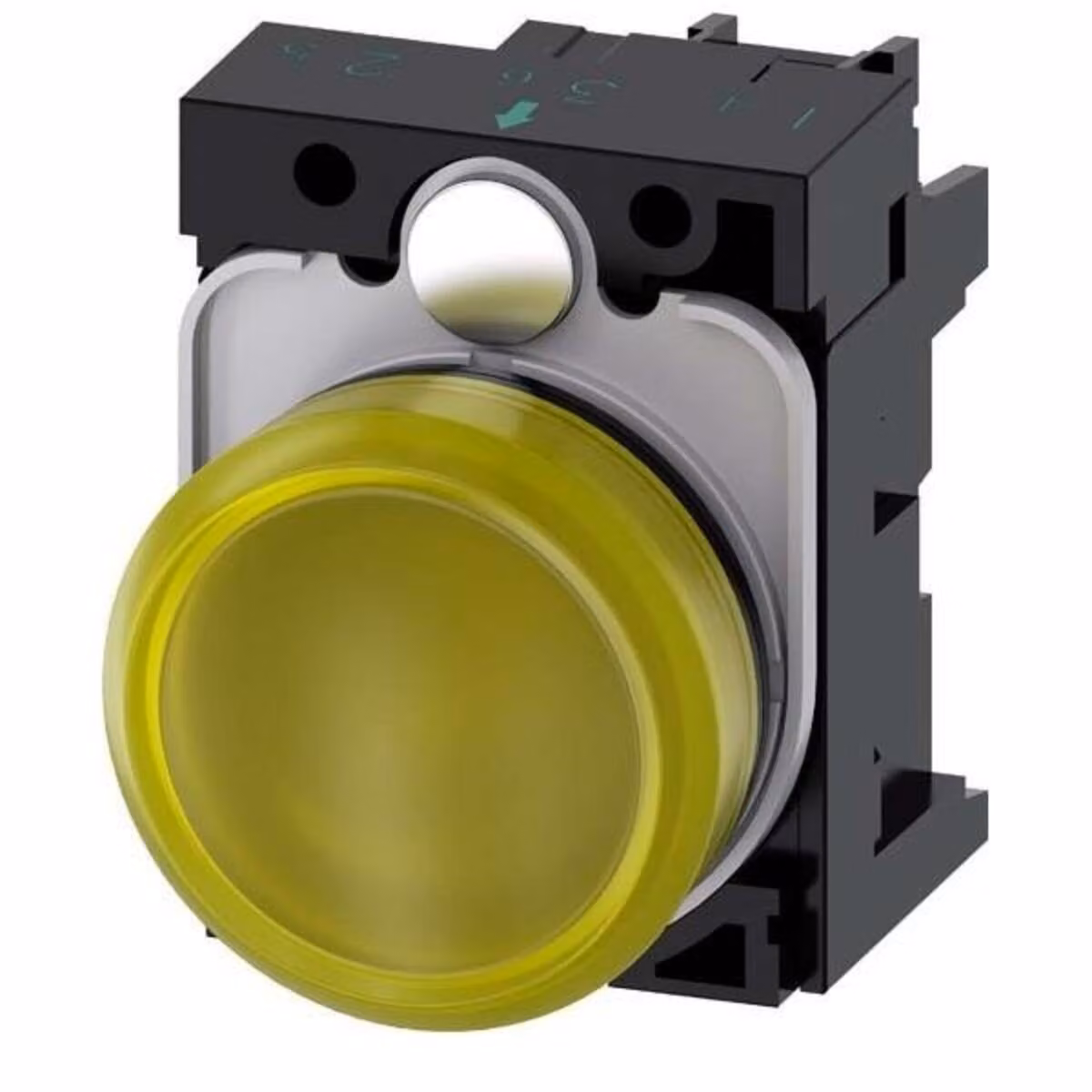 Spia luminosa gialla, lente, liscia 3SU1102-6AA30-1AA0