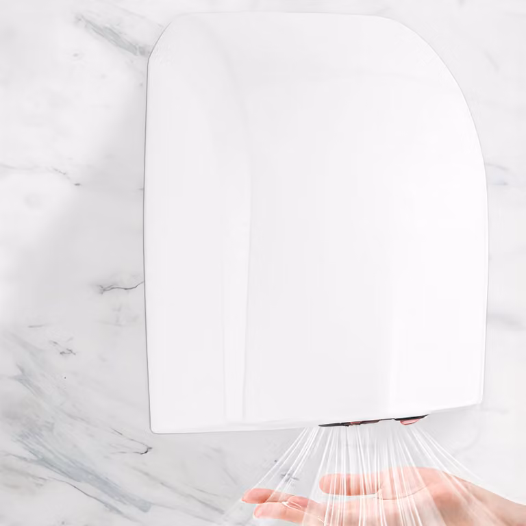 Asciugamani elettrico da parete, 1400 W, tempo di asciugatura da 7 a 13 secondi, sensore a infrarossi