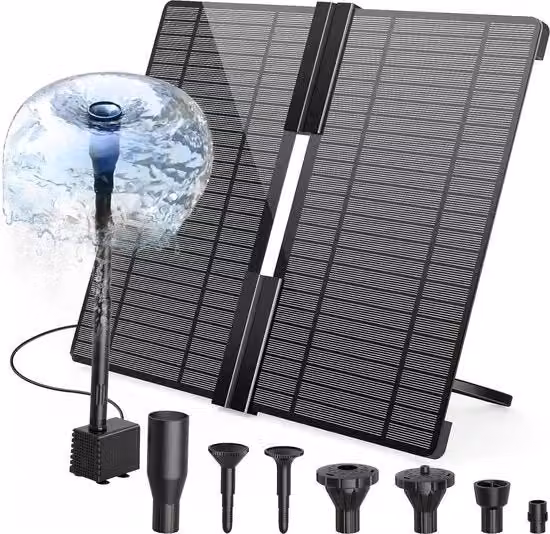 Fontana solare 20W per giardino con pompa solare adattabile per giardino con fontana solare per il rinnovo dell'acqua