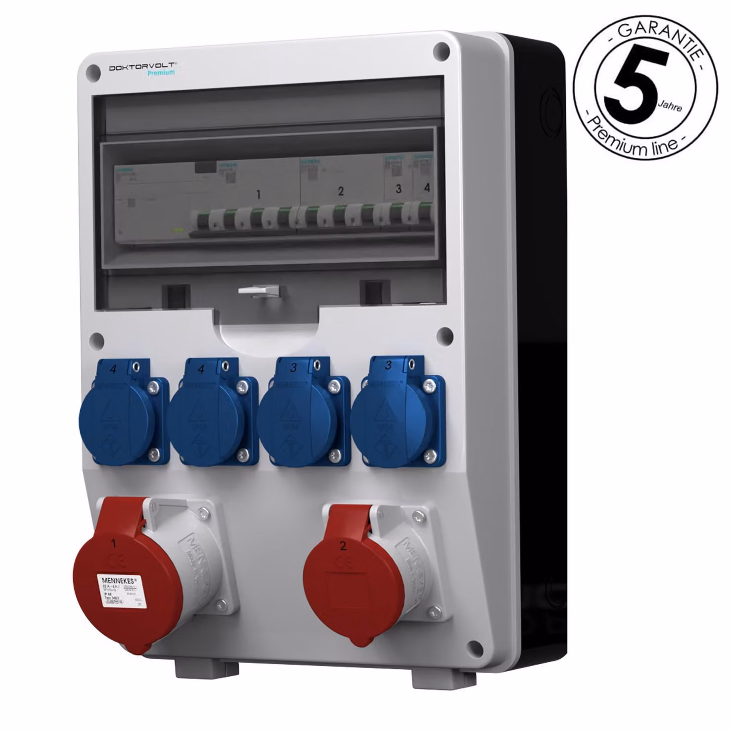 Distributore di potenza 32A 16A 4x230V pTD-S/FI SIEMENS e MENNEKES Doktorvolt 4869