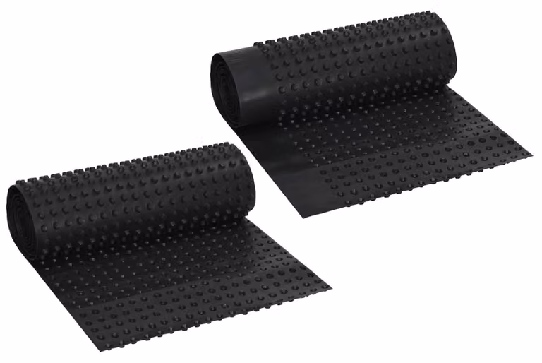 Foglio di drenaggio stampato 2 pcs Nero 0,5 x 20 m HDPE