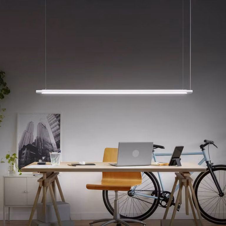 OSRAM Lampada LED a sospensione Office line Slab bianca 4.000 K dimmerabile Slab,, Bianco / Opale, Studio / Ufficio, Alluminio, Moderno