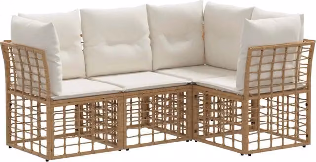Set di divani da esterno | Set Salotto da Giardino Naturale Poliestere
