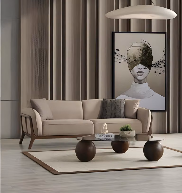 Dreisitzer Couch Sofa Wohnlandschaft Modern Komfortabel Zeitlos