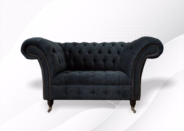 Chesterfield 1 Sitzer Couch Polster Sitz Leder Couchen Sofas Sofa