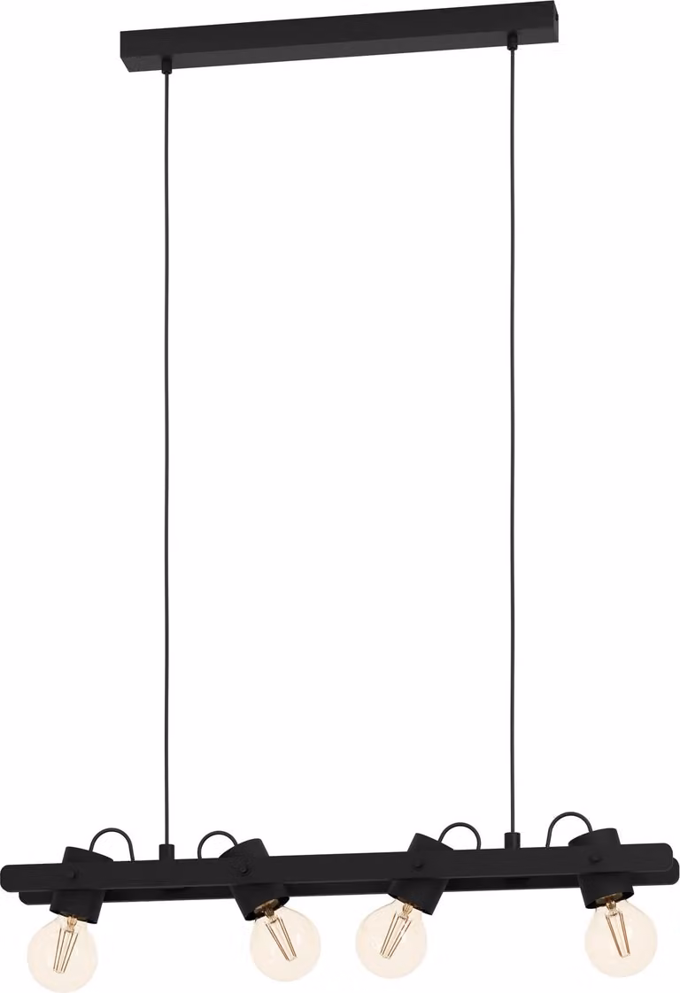 Eglo 43848 PLIMSOLL E27 4-fold luce a sospensione 770x95mm nero