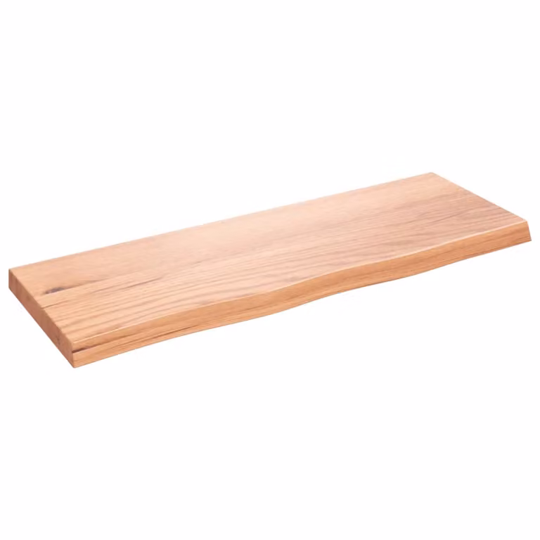 Piano Bagno Marrone 80x30x(2-4) cm Legno Massello Trattato