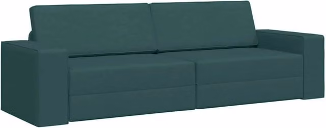 Divano letto | Sof¨¤ letto | Letto singolo Verde Scuro 245 x 78 x 77 cm Tessuto