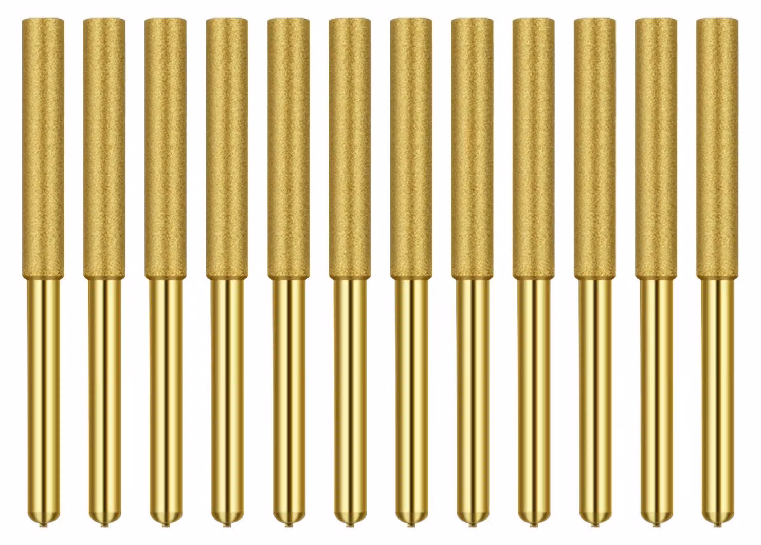 Affilatore per catene di motosega diamantato, lima per affilatura con rivestimento in titanio, mole abrasive per motosega, legno decorativo, confezione da 12 pezzi, 5/32 di pollice