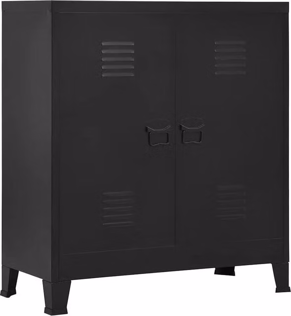 Armadio Classificatore Industriale Nero 90x40x100 cm in Acciaio