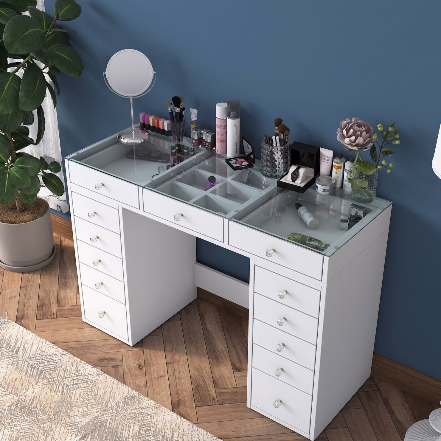 Skye Decor, BJ105 - 2716, tavoli da trucco, bianco, 120 x 79,8 x 44,5 cm
