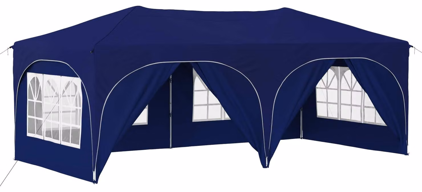 Tenda per feste a pop-up 575 x 288 x 245 cm Blu Tessuto Oxford