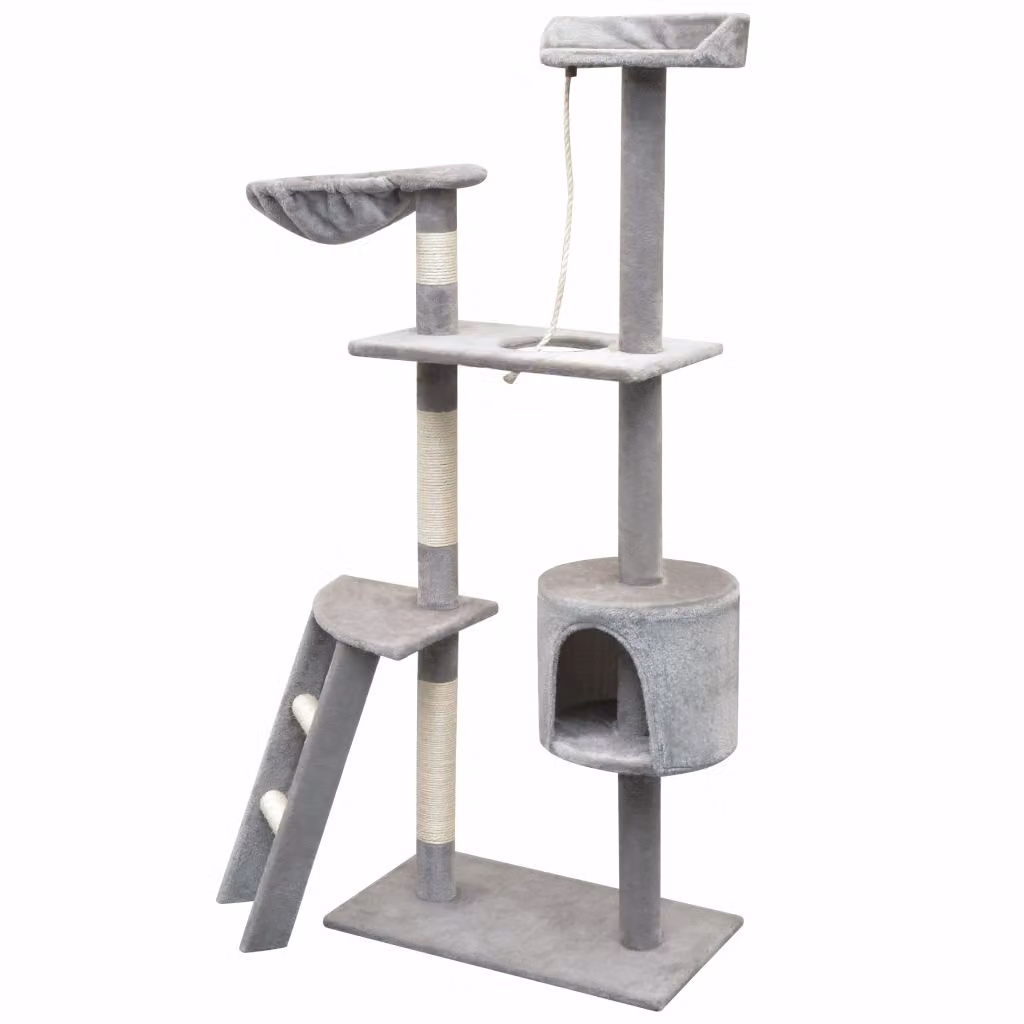 vidaXL Tiragraffi per gatti 150 cm Grigio