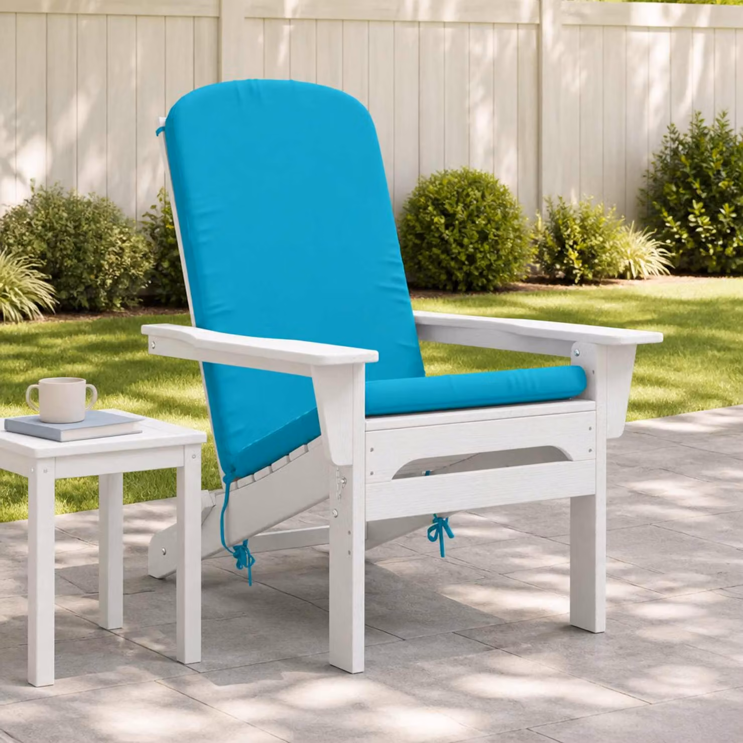 Cuscino per Lounger Sole vidaXL GEMERT Turchese in Poliestere con Rivestimento Lavabile e Resistente ai Raggi UV