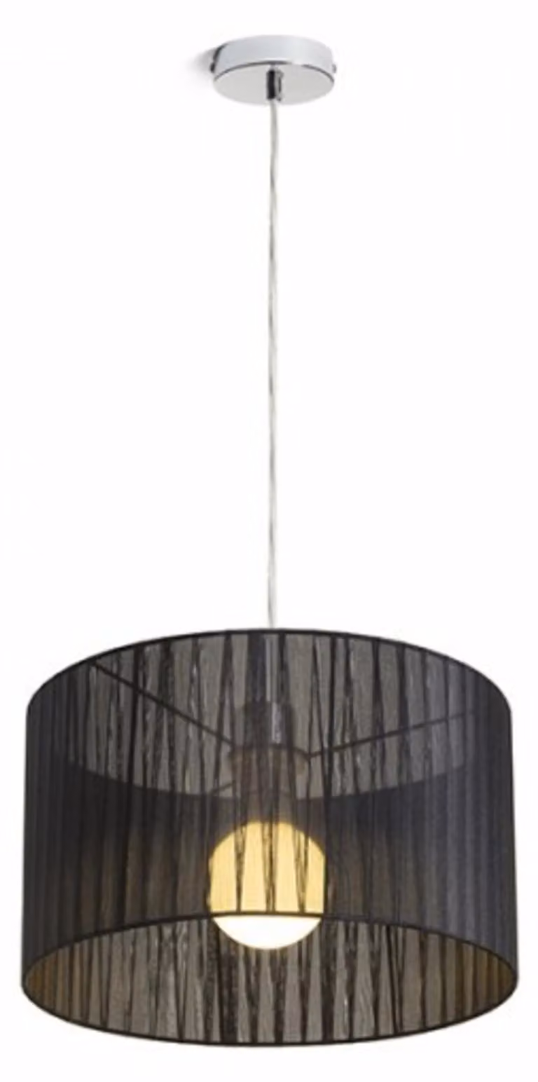 GLAMOUR 35/20 lampada a sospensione nera 230V E27 28W