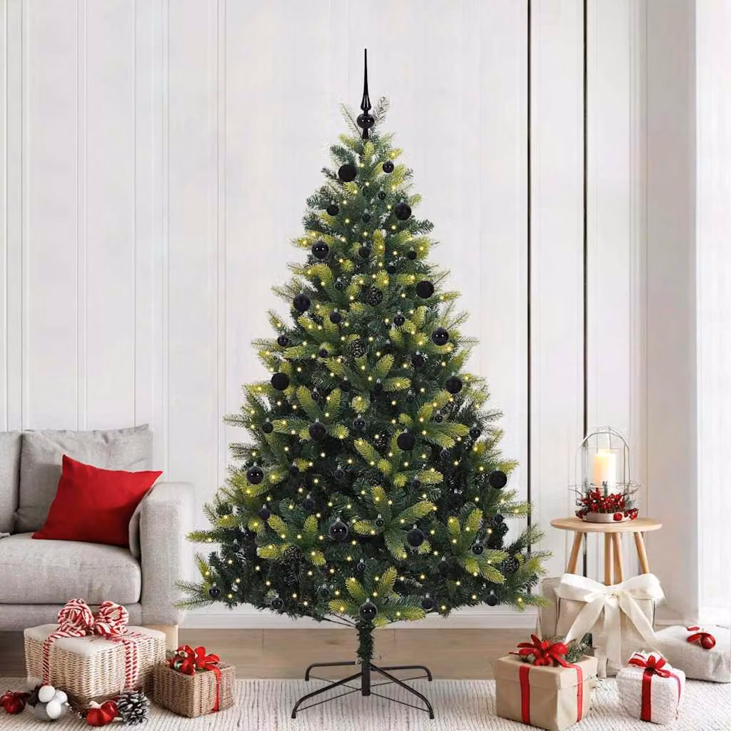 Maison Exclusive - Albero di Natale artificiale pieghevole con 300 LED verde 210 cm