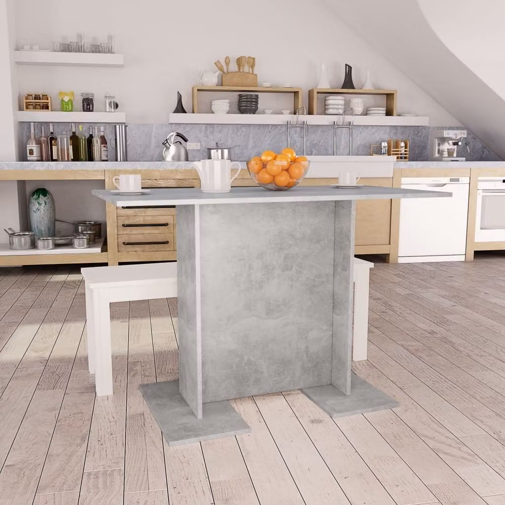 Maison Exclusive - Tavolo da pranzo grigio cemento 110x60x75 cm Materiale ligneo