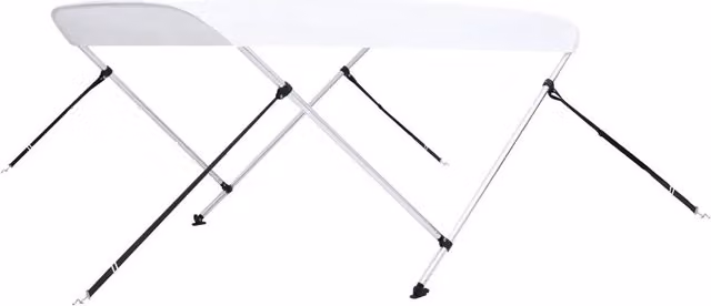 Bimini di Prua con Tendalino a 2 Archi Bianco 150x120x110 cm CFW5407983