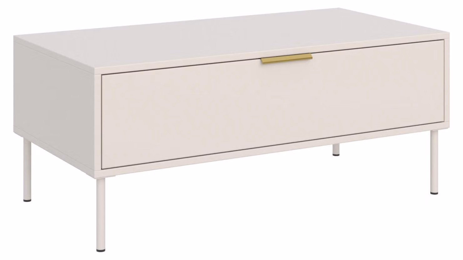 Selsey Vena – Tavolino con cassetto - colore: cashmere - dimensioni: 100x50 cm