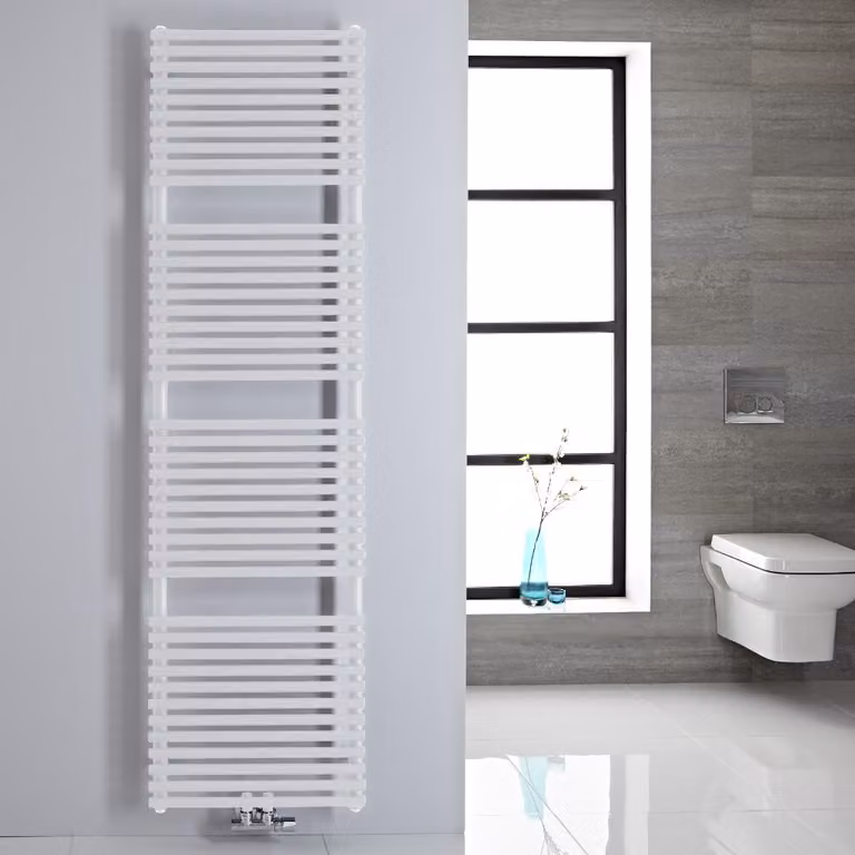 Scaldasalviette Termoarredo Bagno con Attacco Centrale - Bianco - 1823 x 500mm - 380 Watt - Magera