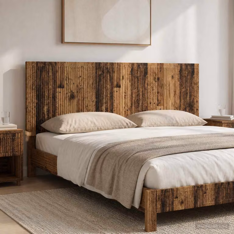 Testiera da muro vidaXL EDE in legno ingegnerizzato marrone con ripiano integrato L: 160 cm, H: 50 cm, P: 13,67 cm