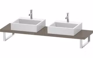 Duravit Konsole Cpmpact L-Cube 80-200x48cm, 2 A., Stä 4,5cm, f Gr hgl
