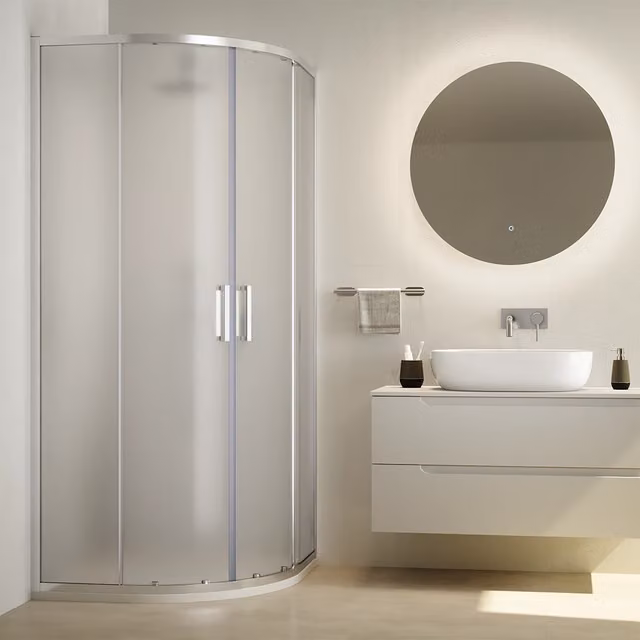Box doccia semicircolare 80x80cm vetro 6mm opaco | Aruba