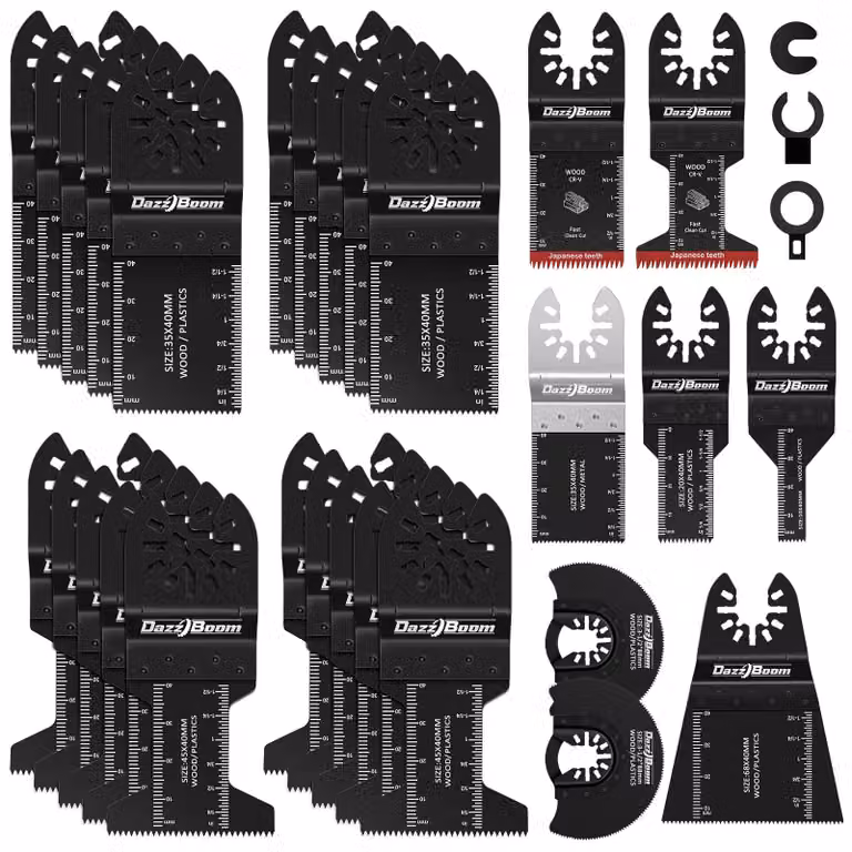 Set di lame per seghetto multiuso, adatte per legno, metallo, chiodi e altro, set di accessori per utensili multifunzione, utensile multifunzione universale