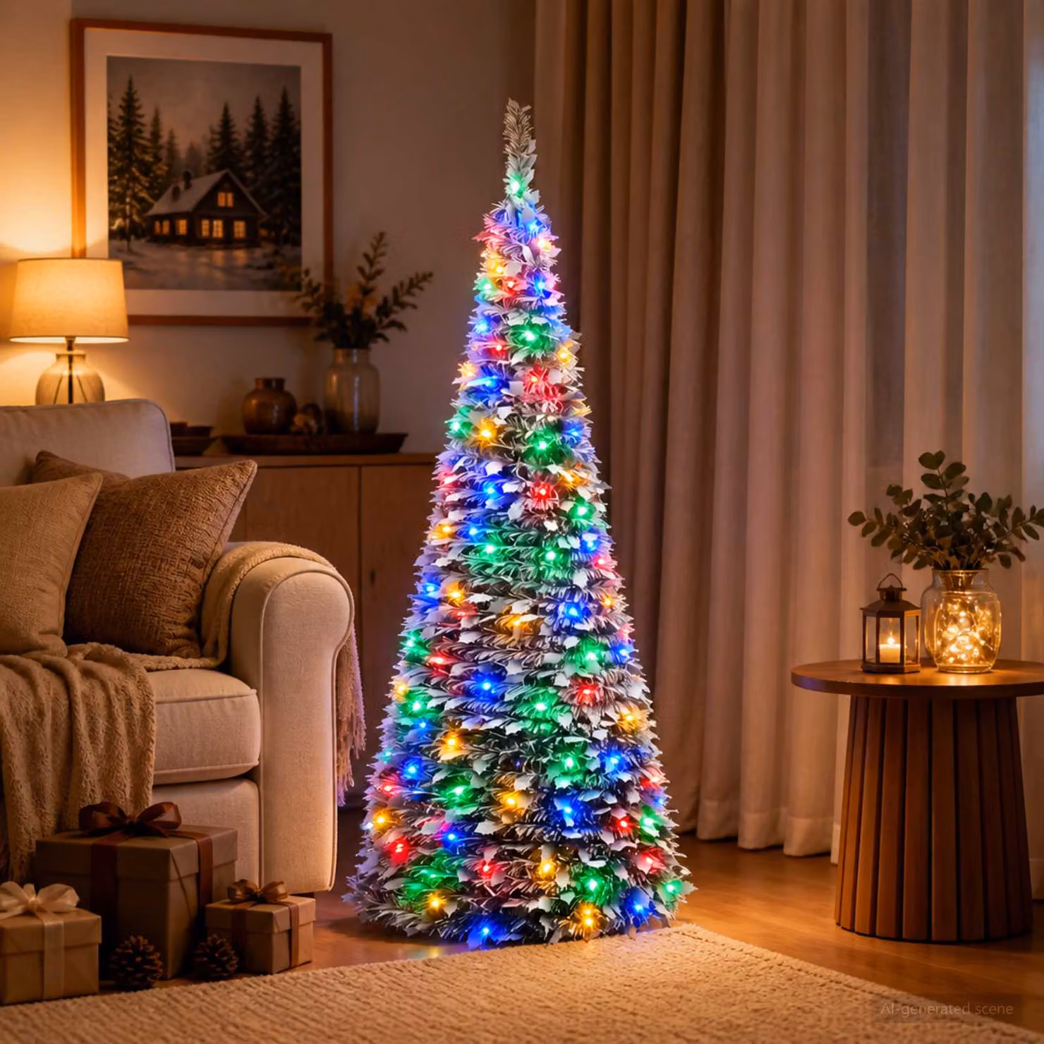 vidaXL Albero di Natale LED pop-up 150 cm 100 LED PVC Verde e bianco