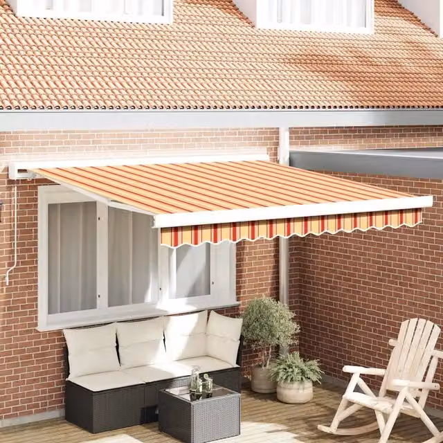 Tenda retrattile Giallo e Arancione 350 x 250 cm 3330261