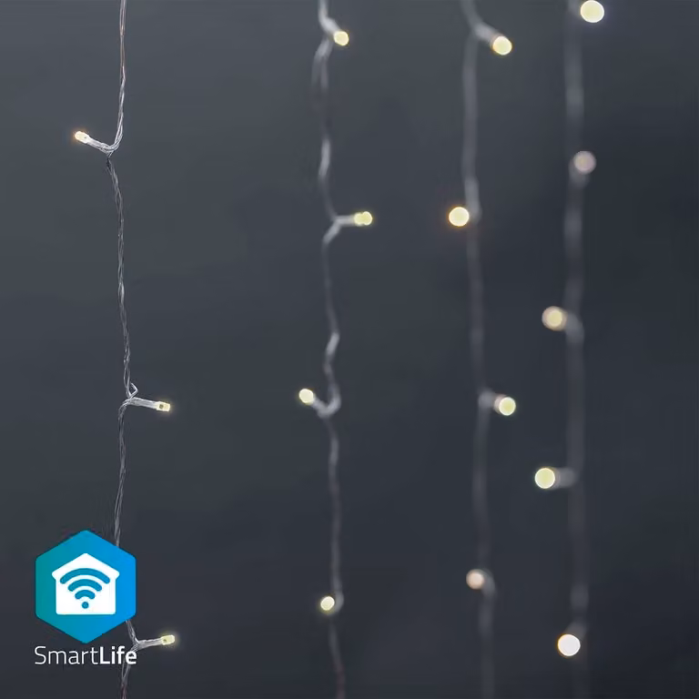 Luci di Natale SmartLife | Tenda | Wi-Fi | Bianco caldo | 200 LED | 3,00 m | Android™ / IOS