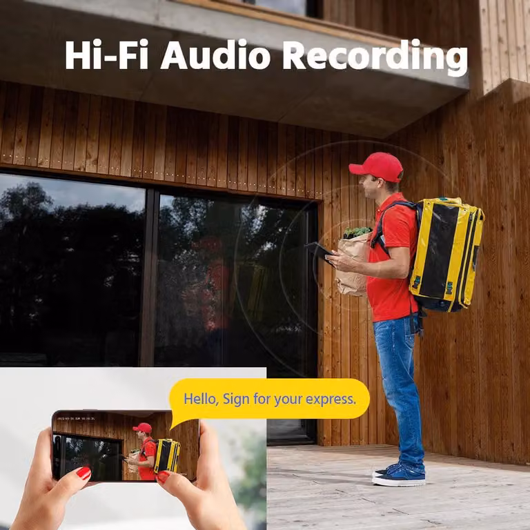 Sistema di sicurezza: registratore video in rete (NVR) a 8 canali, 8 telecamere IP 4K, 1 TB di spazio di archiviazione, resistente all'acqua