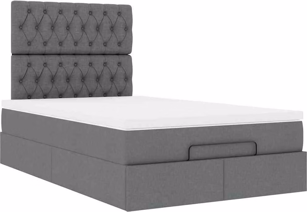 Struttura Letto Pouf con Materasso 120x200 cm in Tessuto