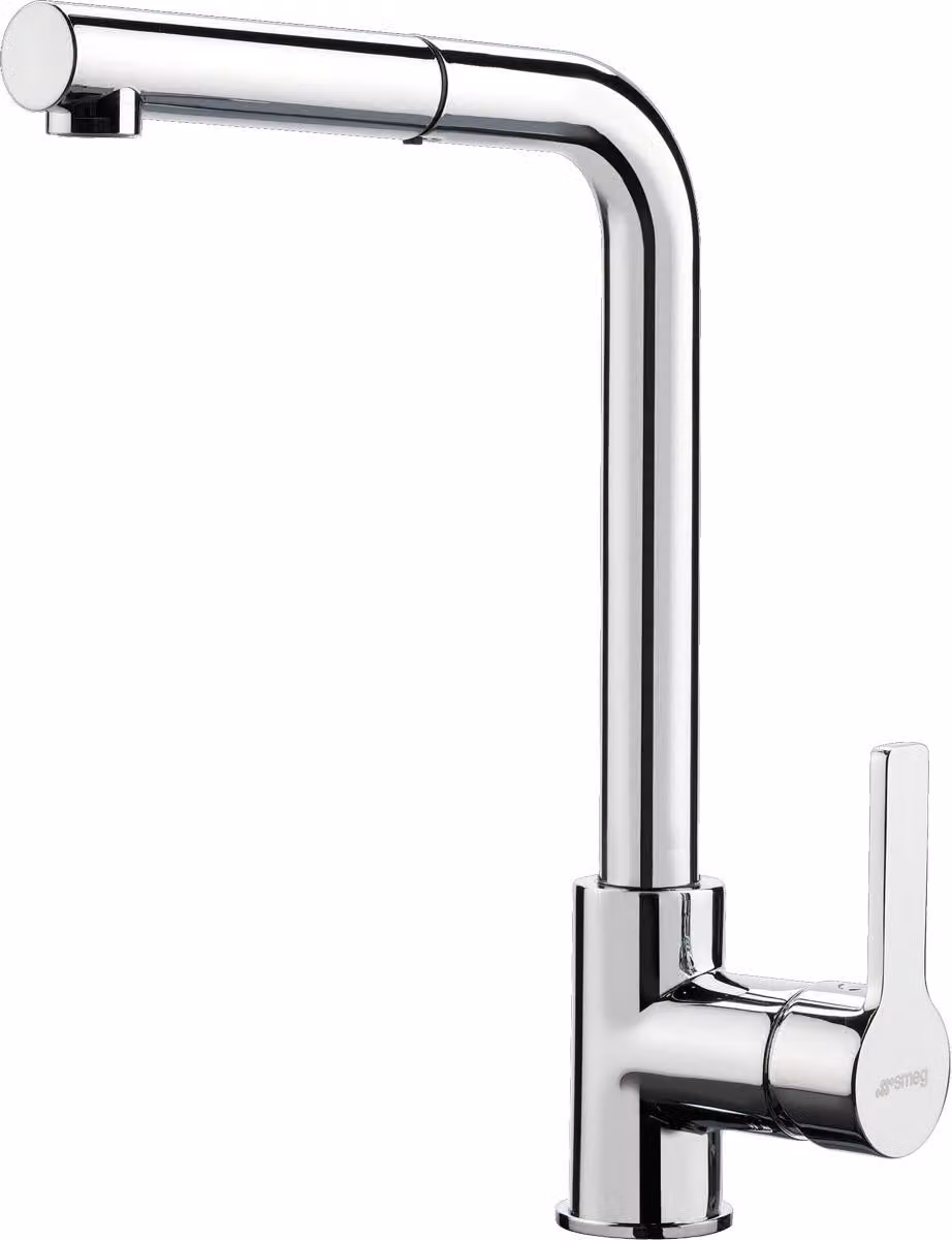Miscelatore da cucina Smeg con leva e doccetta estraibile MID1CR 32,5 cm cromato