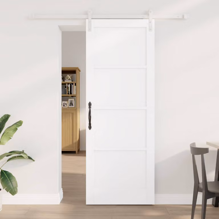 vidaXL Porta scorrevole 78 x 211 cm Legno ingegnerizzato Bianco