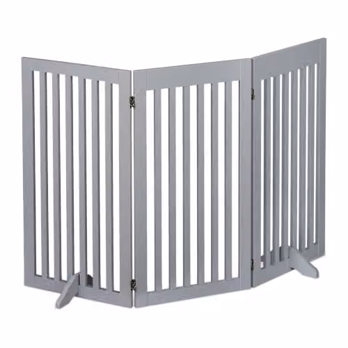 Barriera di sicurezza estensibile per animali 92 x 51 x 2 cm protezione scale camino in MDF grigio 13_0010898