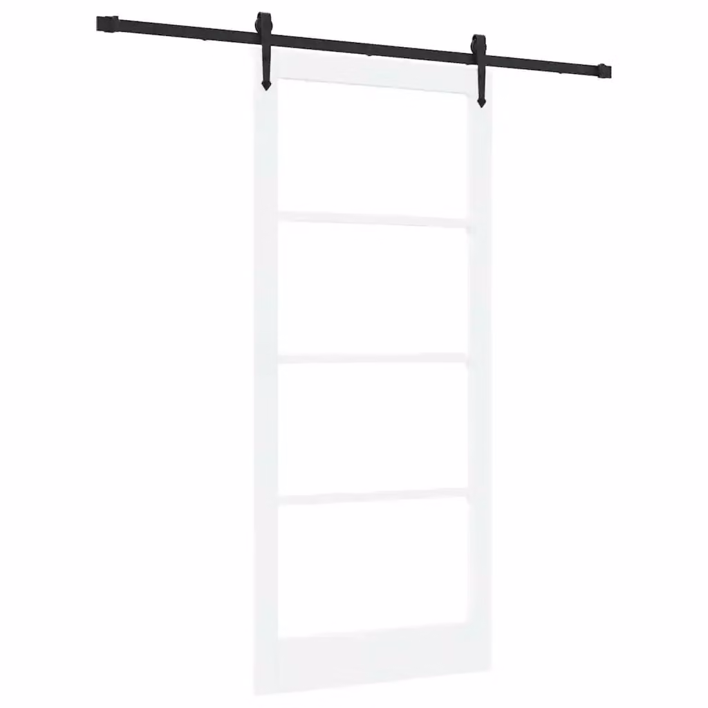 Porta scorrevole vidaXL in legno di pino massello e vetro L: 93 cm, H: 211 cm – 2