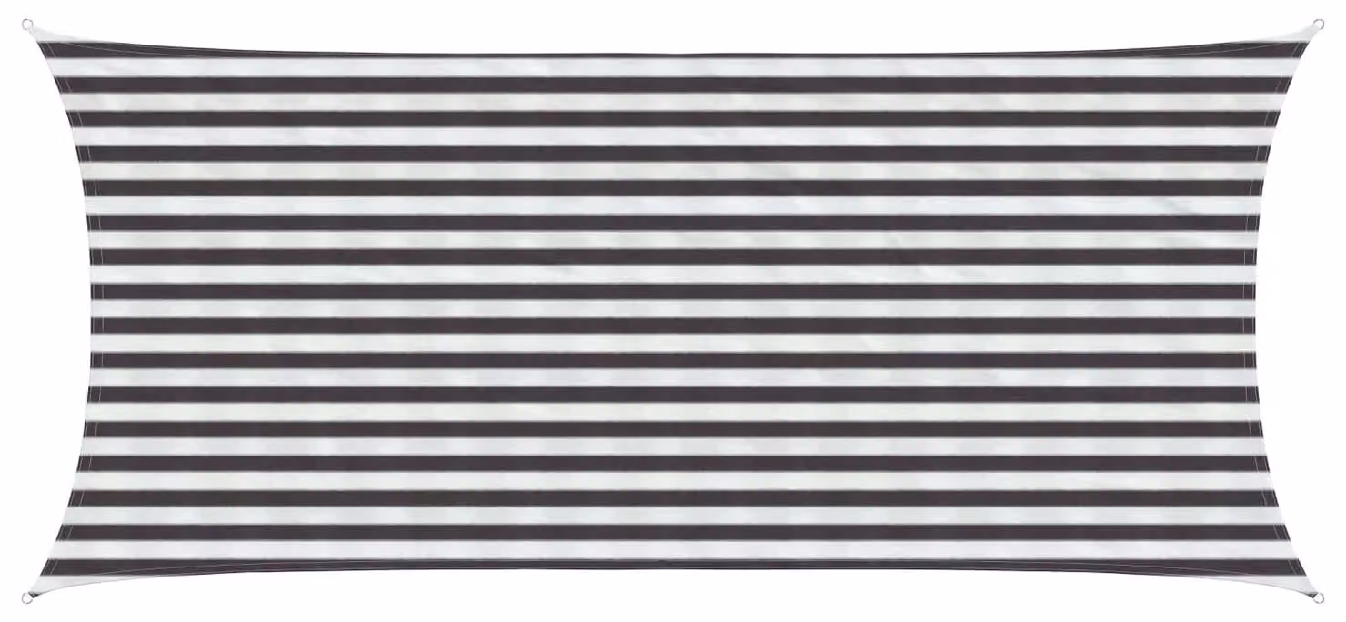 Telo Ombra Antracite e Bianco 2 x 5 m HDPE