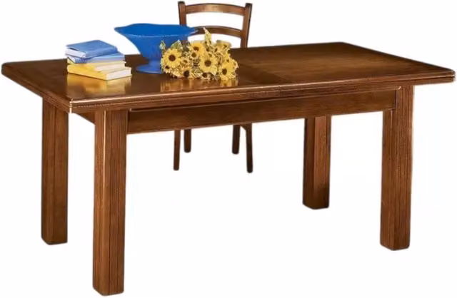 Tavolo rettangolare allungabile in legno marrone Mobili 2G L: 160 cm, P: 85 cm, H: 78 cm – 3